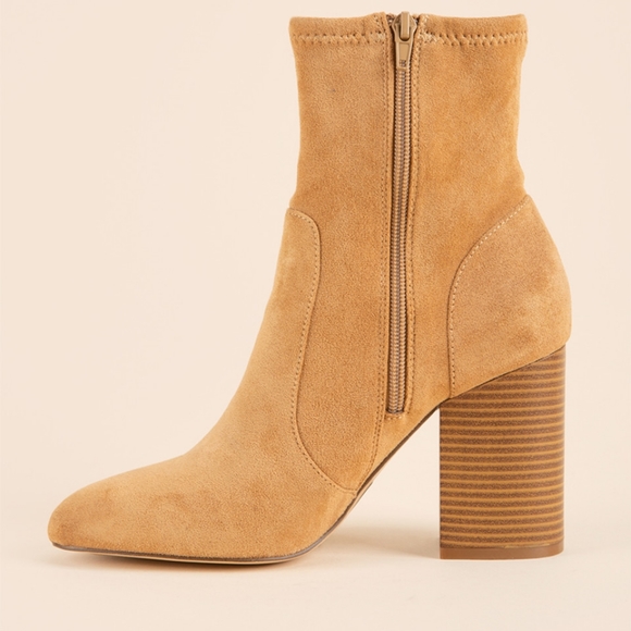 NIB Madden Girl Ranger Sock Bootie Cognac Size 7 - Picture 3 of 5